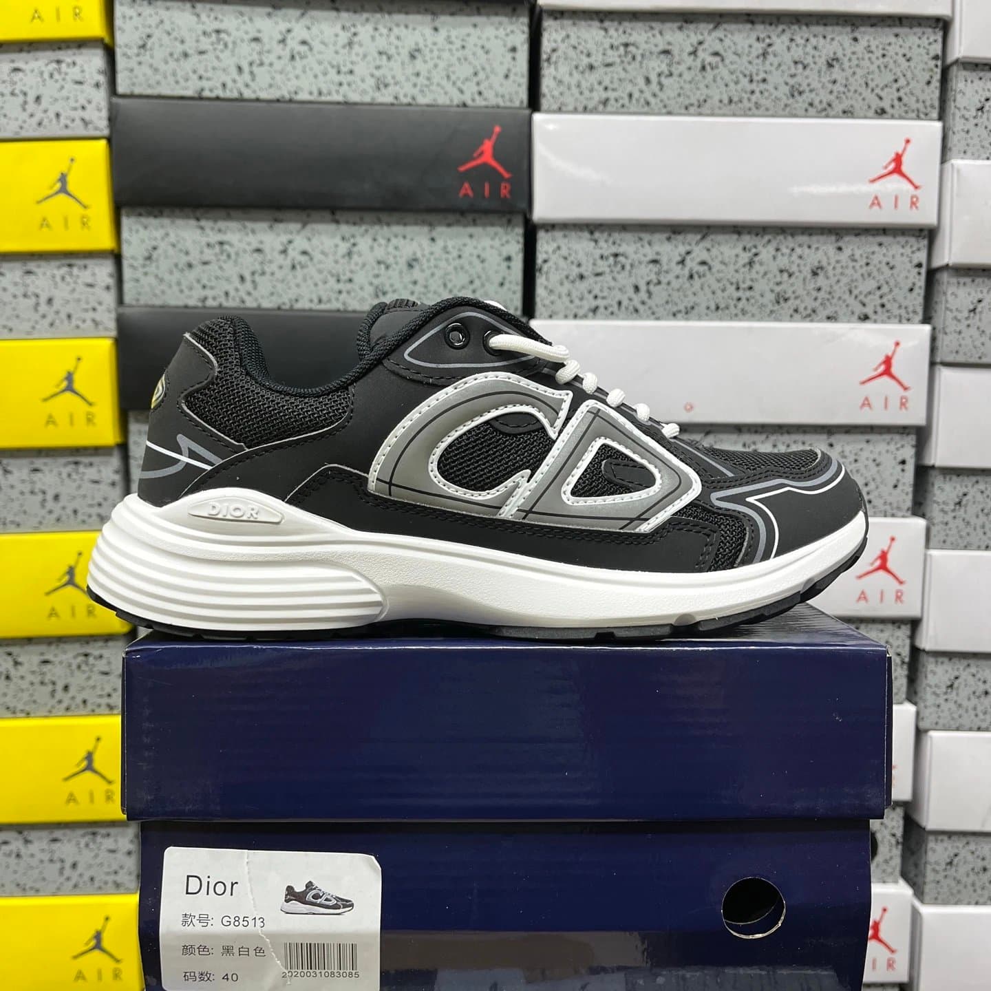 Dior × Jordan B22 Black White