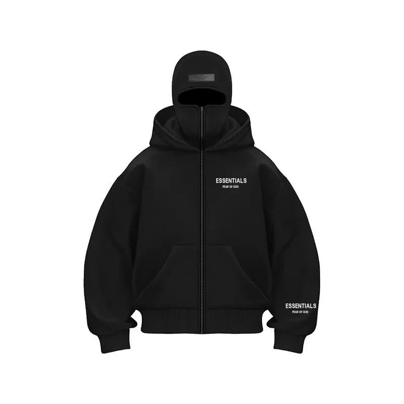 Fear of God Essentials Zip-Up Hoodie Essentials Logo