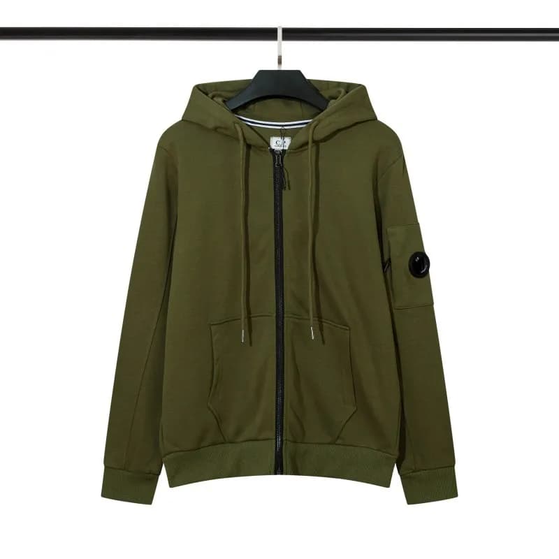 Chrome Hearts Zip-Up Hoodie Olive Green