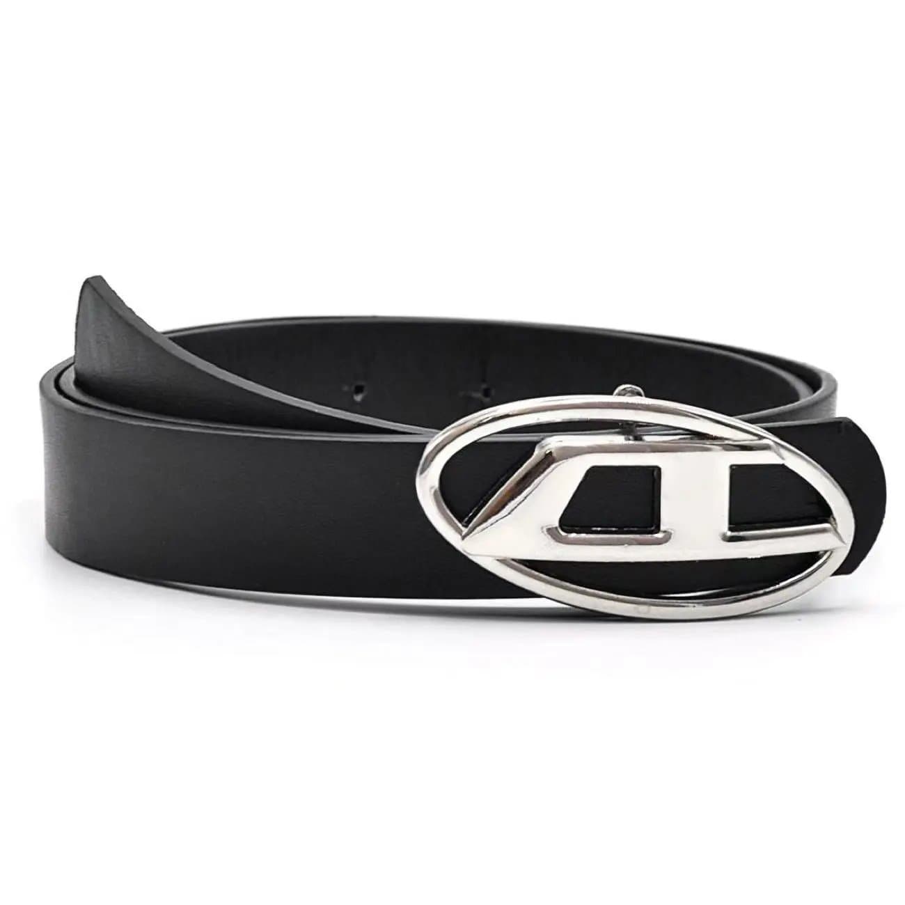 Diesel Logo Buckle Belt Oval Logo