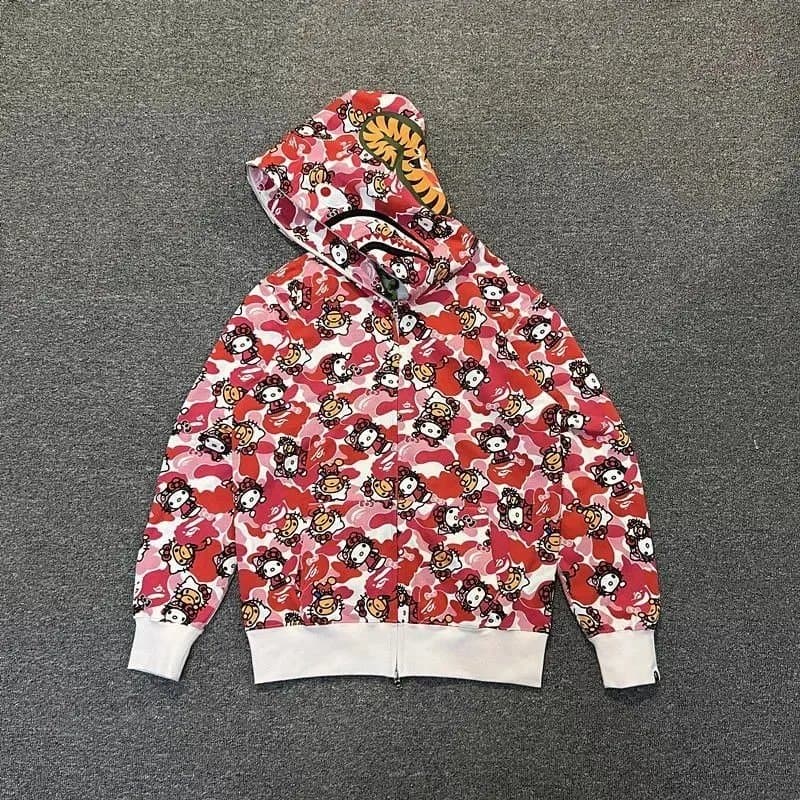 BAPE Shark Hoodie Hello Kitty Camo