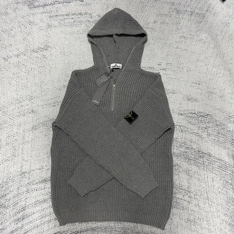 Stone Island Ribbed Knit Sweater Logo Patch — DDSTD-MY-0021 · 袖标默认为绿色，需要其他颜色请留言