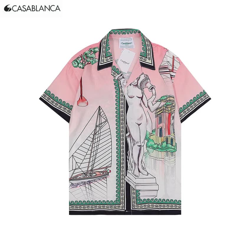 Casablanca Gradient Swim Shorts Lotus Print — Q105