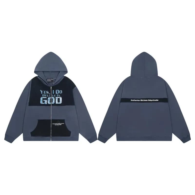 Gallery Dept. Zip-Up Hoodie Graphic Print — ER810 zipper jacket