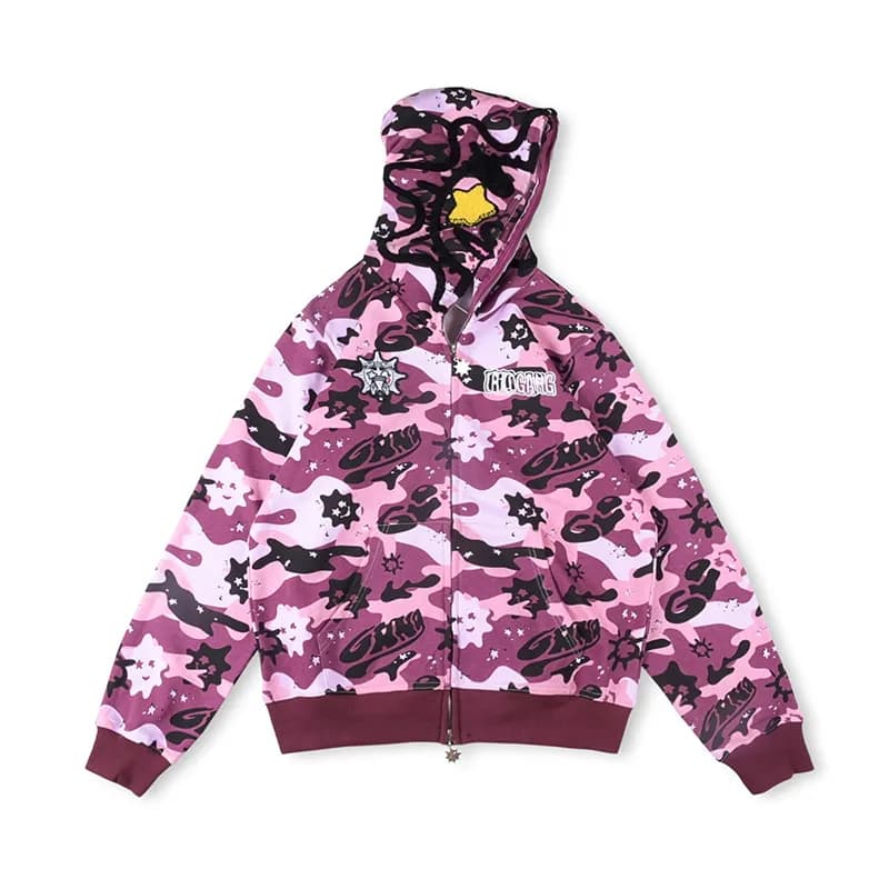 Trapstar Zip-Up Hoodie Camouflage Print