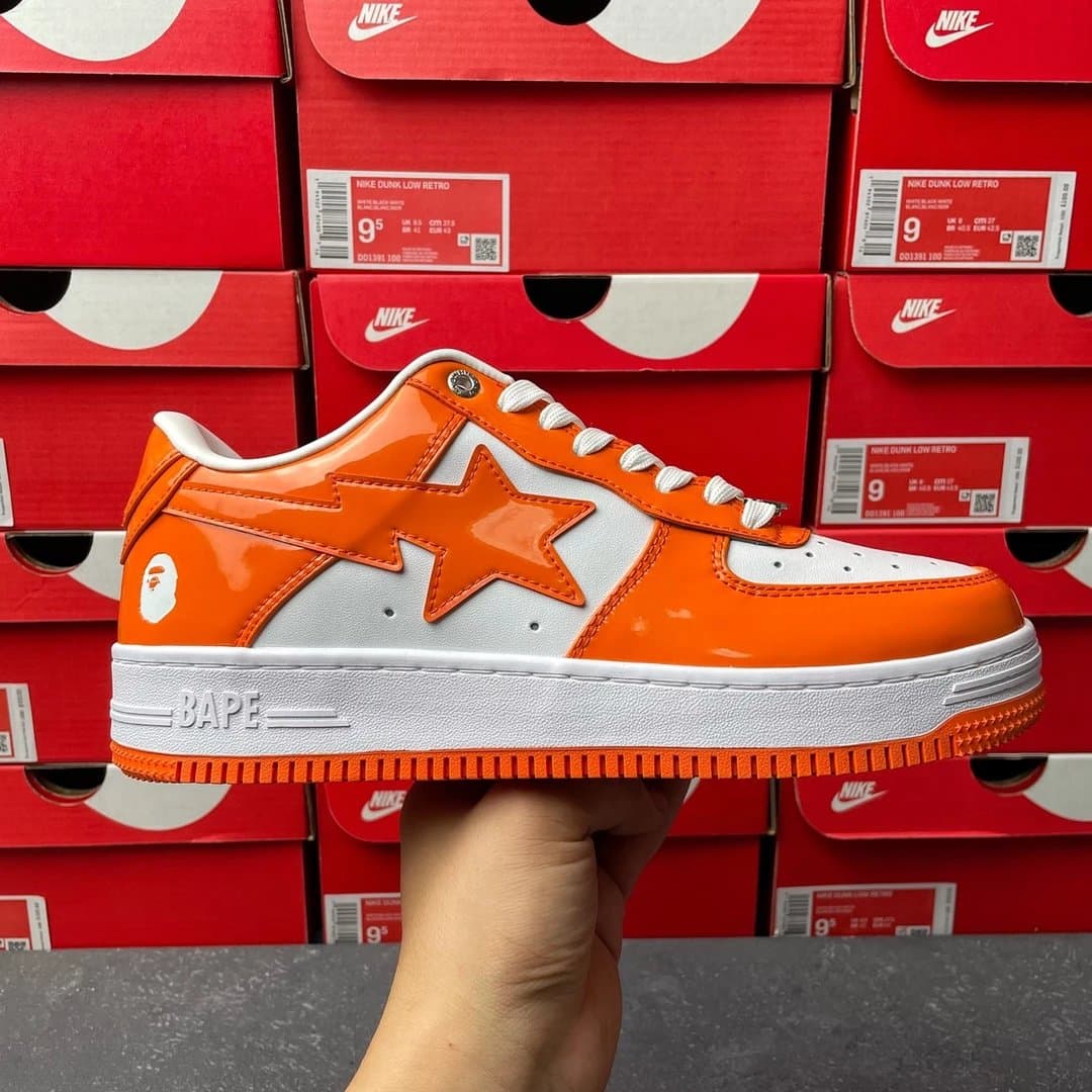 Nike Dunk Low Retro Bape Star — 白橙