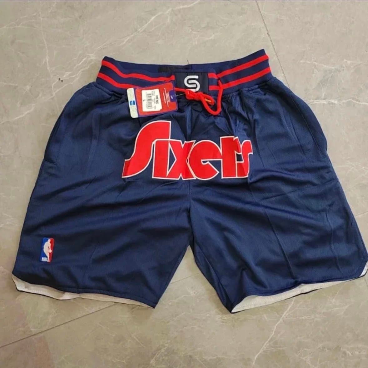 NBA Basketball Shorts Sixers Logo