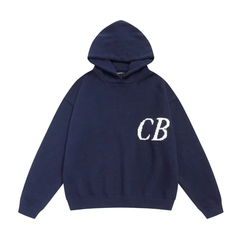 Corteiz CB Logo Sweater White CB Logo — C636 royal blue
