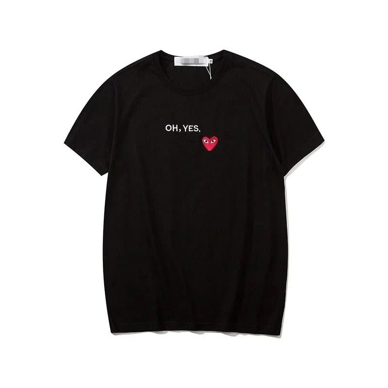 Comme des Garçons Heart Tee Red Heart Splatter — 【CJ OY小红】 黑色