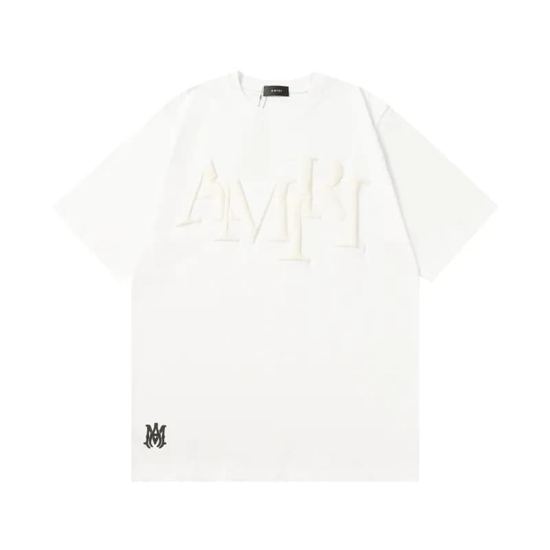 Amiri Logo T-Shirt Blue Script — 5593 white