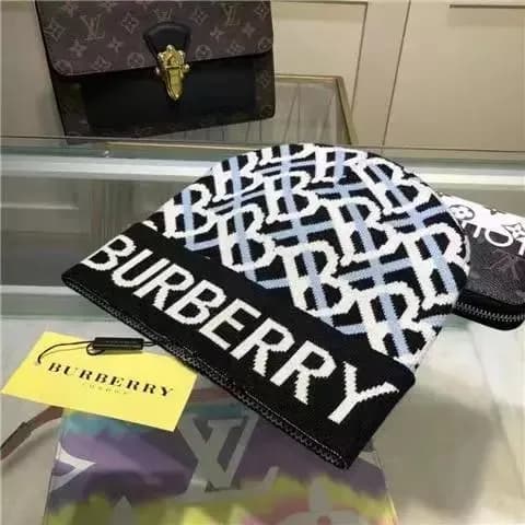 Burberry Knit Beanie Monogram Pattern