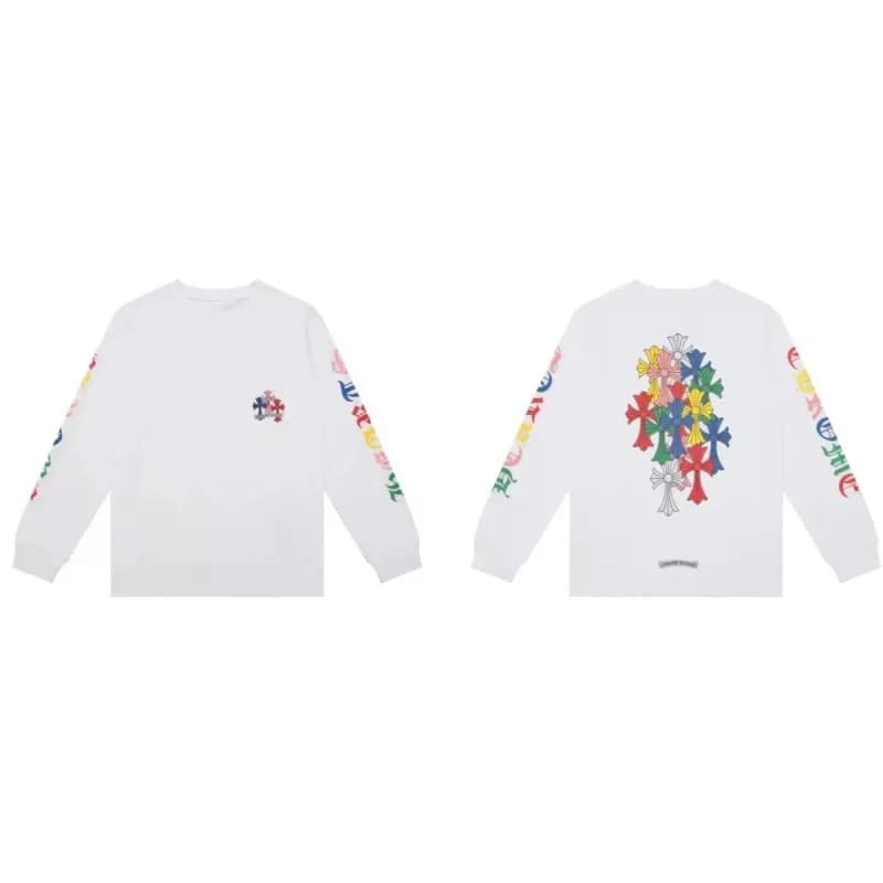 Chrome Hearts Long Sleeve Tee Stay Fast Graphic — 2109 white