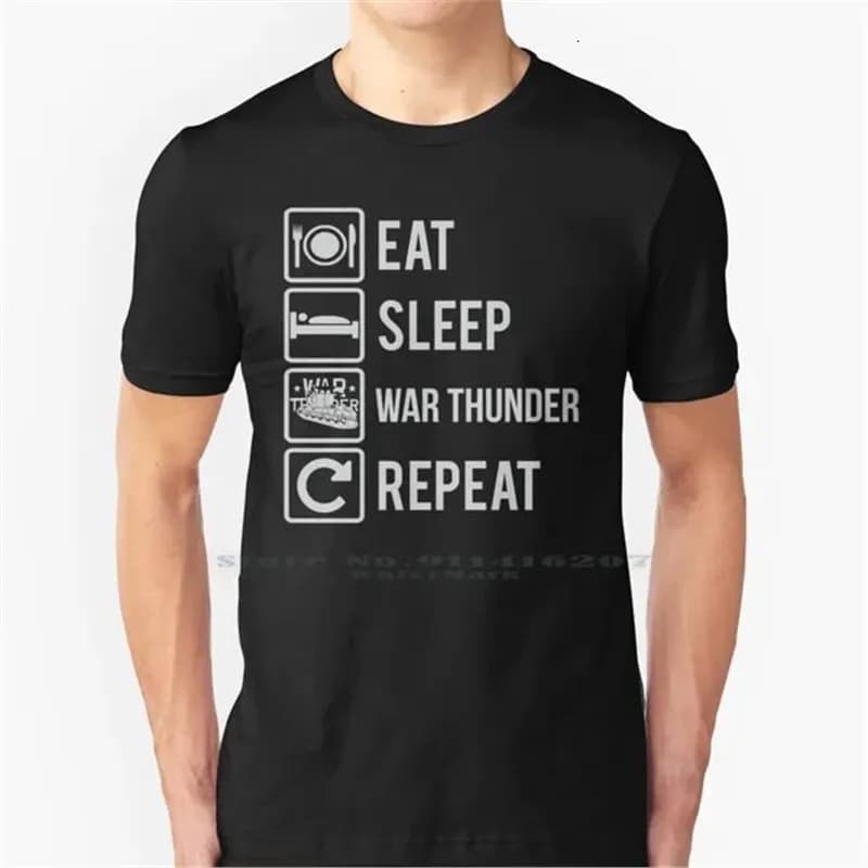 Graphic T-Shirt Eat Sleep War Thunder Repeat