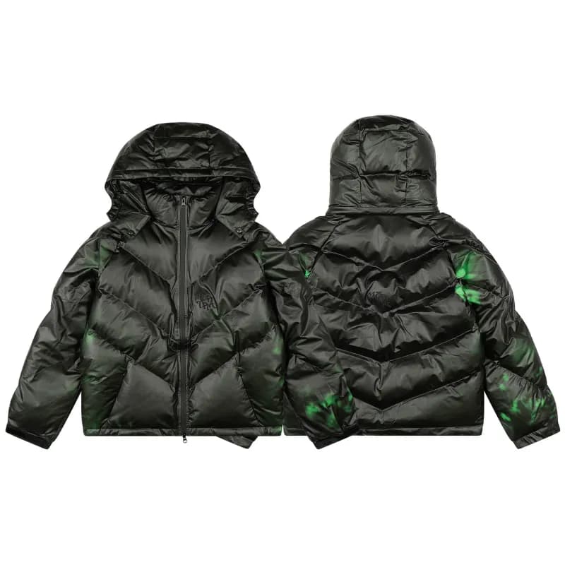 Balenciaga Speed Puffer Jacket Neon Green Splatter