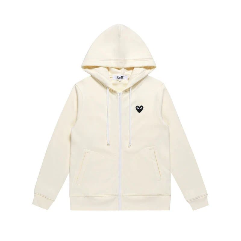Comme des Garçons Zip-Up Hoodie Heart Logo