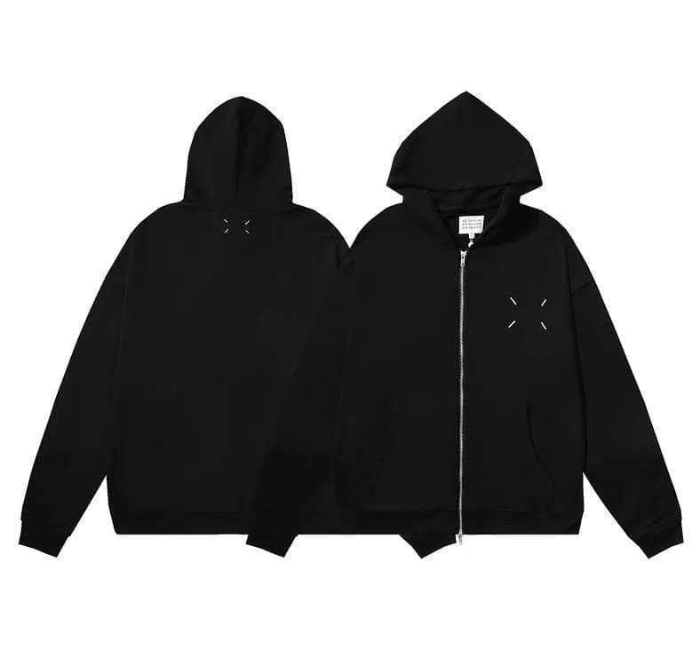 Comme des Garçons Zip-Up Hoodie Signature Stitch Detail