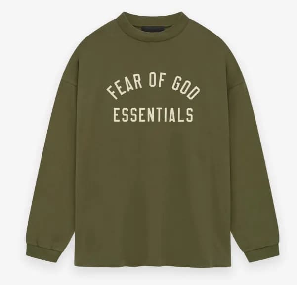 Oversized Tee Fear of God Essentials Arch Logo — 6265 常青绿