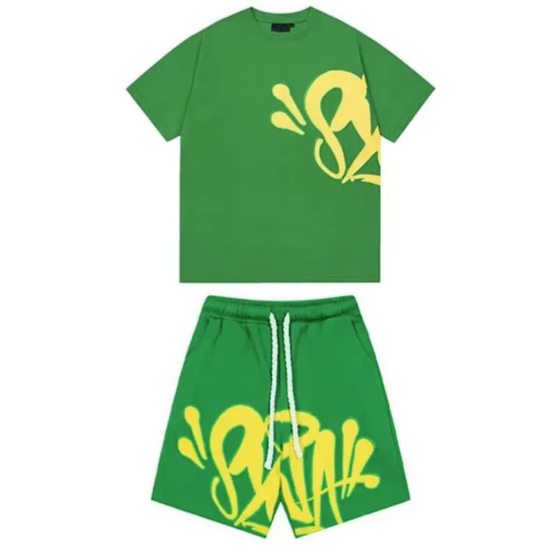 T-Shirt and Shorts Set Graffiti Print