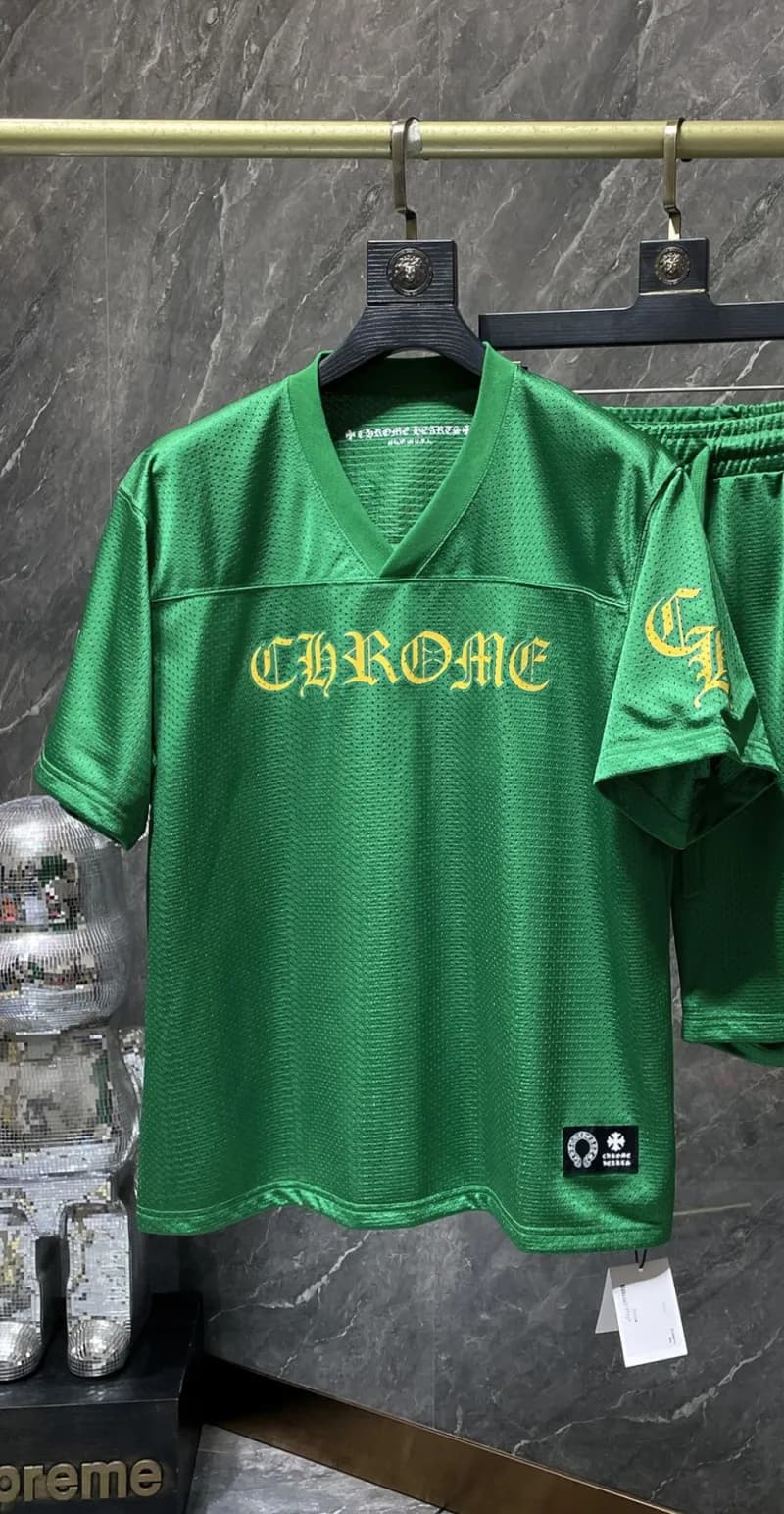 Chrome Hearts Mesh Jersey Chrome Logo — 绿色短袖