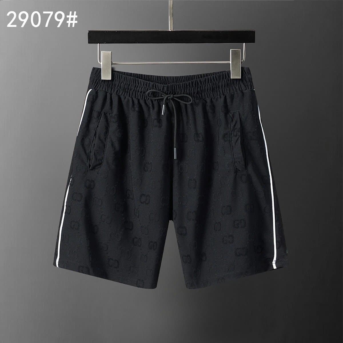 Gucci GG Web Shorts Monogram Stripe — 29079黑色