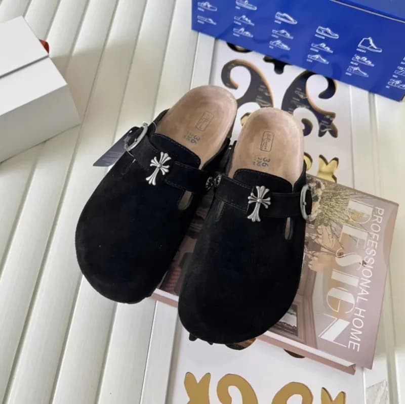 Chrome Hearts Clog Mule Cross Buckle