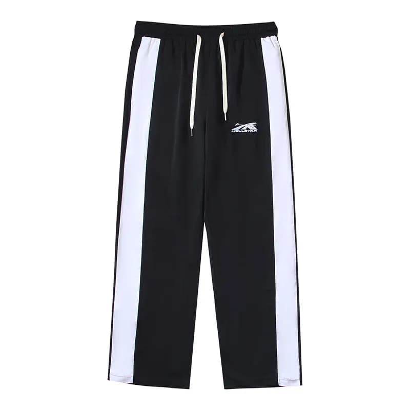 Kith Flame Sweatpants Black with Red Flame Print — 718