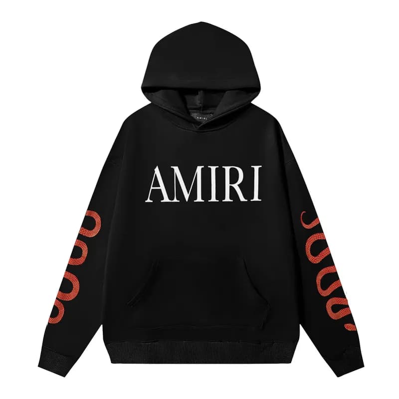 Amiri Hooded Sweatshirt Script Logo — 9287 black