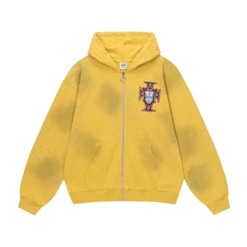 Palace Zip-Up Hoodie Portugal Crest