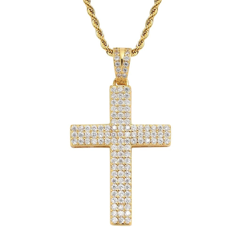 Chrome Hearts Cross Pendant Iced Out