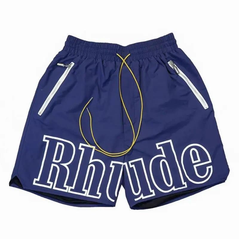 Rhude Logo Shorts Bold Logo — 宝蓝色