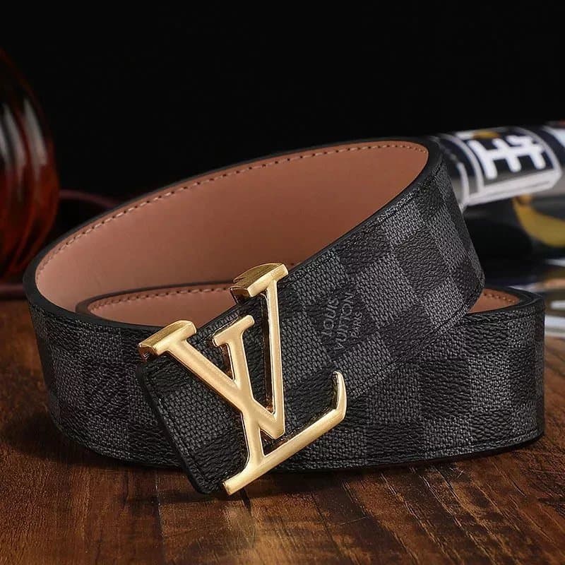 Louis Vuitton LV Belt Monogram Eclipse — 黑格金扣