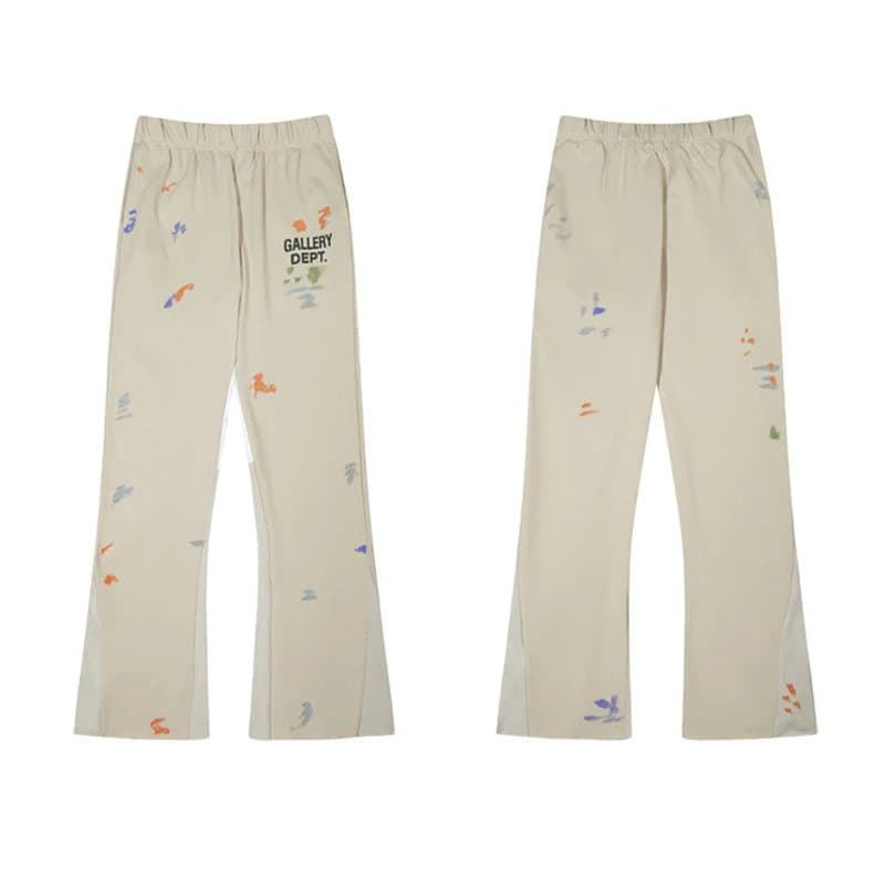 Levi's Flared Jeans Two-Tone Patchwork — 907米杏色