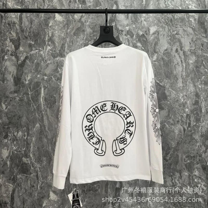 Chrome Hearts Long Sleeve Tee Build Graphic — 9012白色