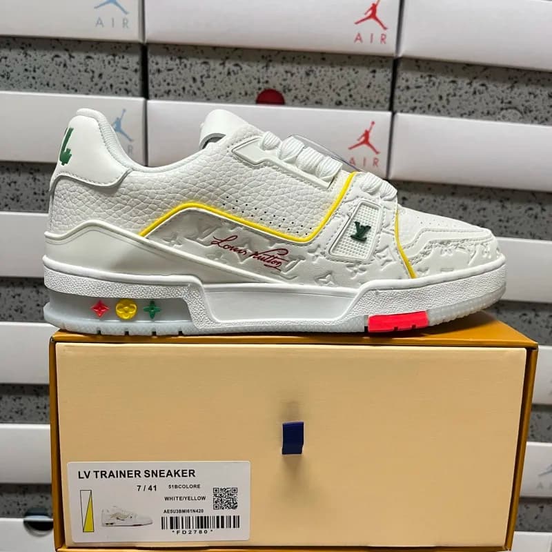 Louis Vuitton LV Trainer Sneaker White/Yellow