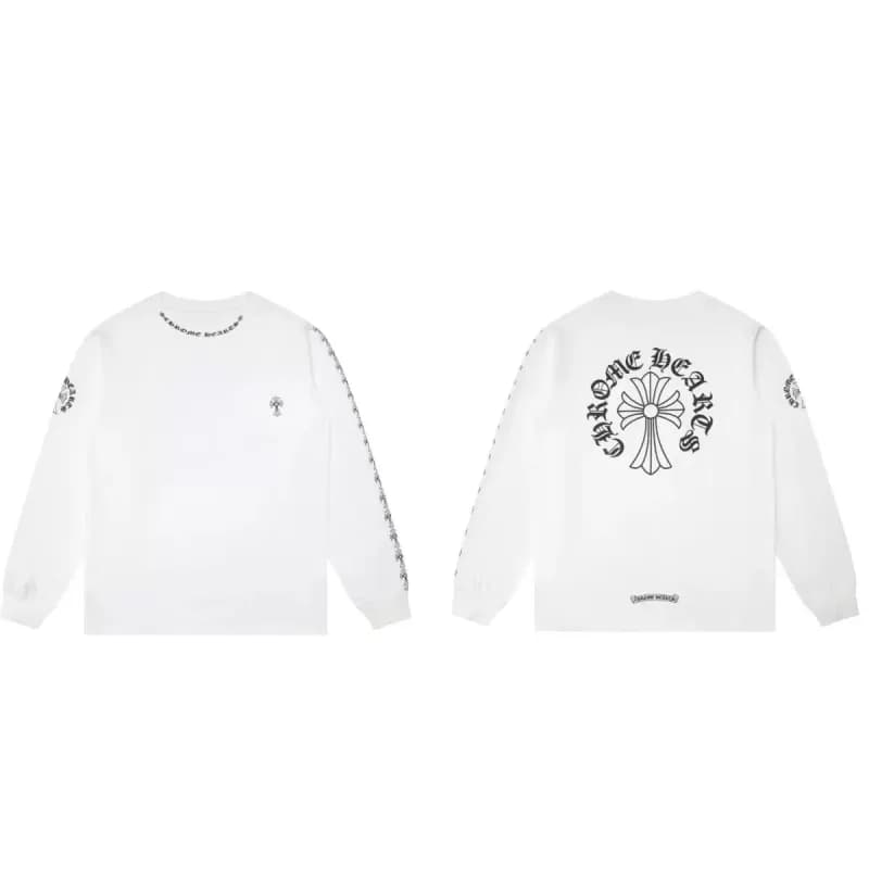 Chrome Hearts Long Sleeve Tee Stay Fast Graphic — 2122 white