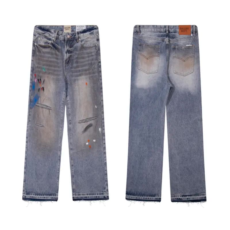 Levi's × Gallery Dept. 501 Straight Fit Jeans Gallery Dept Paint-Splatter Distressed