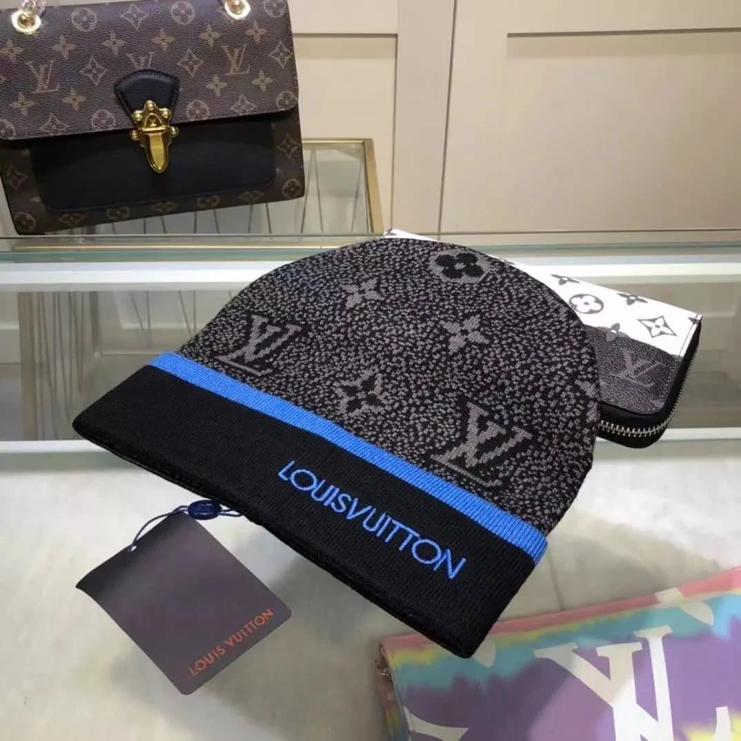 Louis Vuitton Beanie Monogram Canvas — 202# 蓝灰色