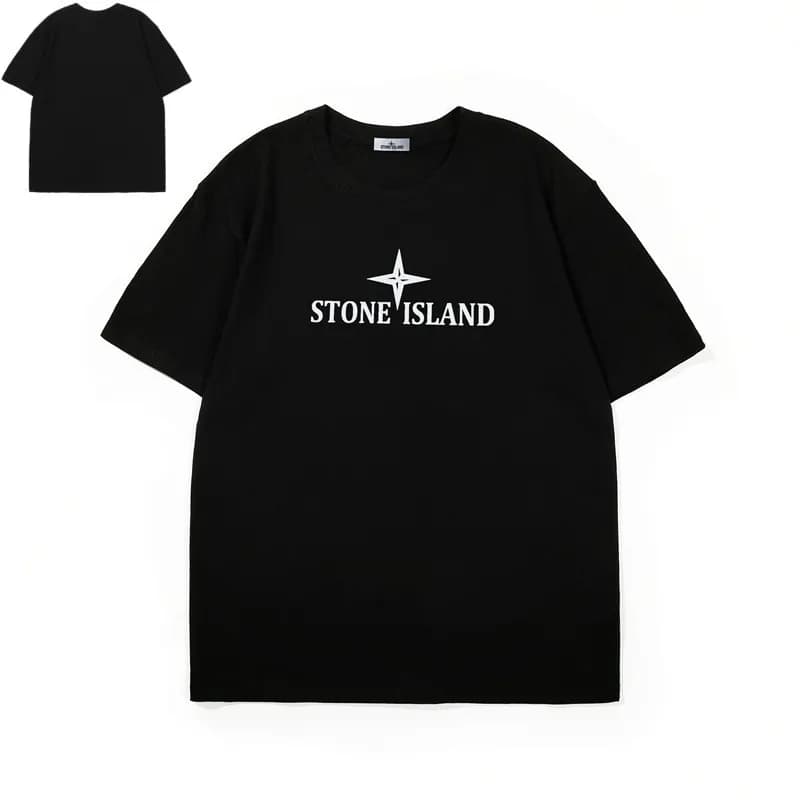 Stone Island Logo T-Shirt Compass Logo — 806黑色