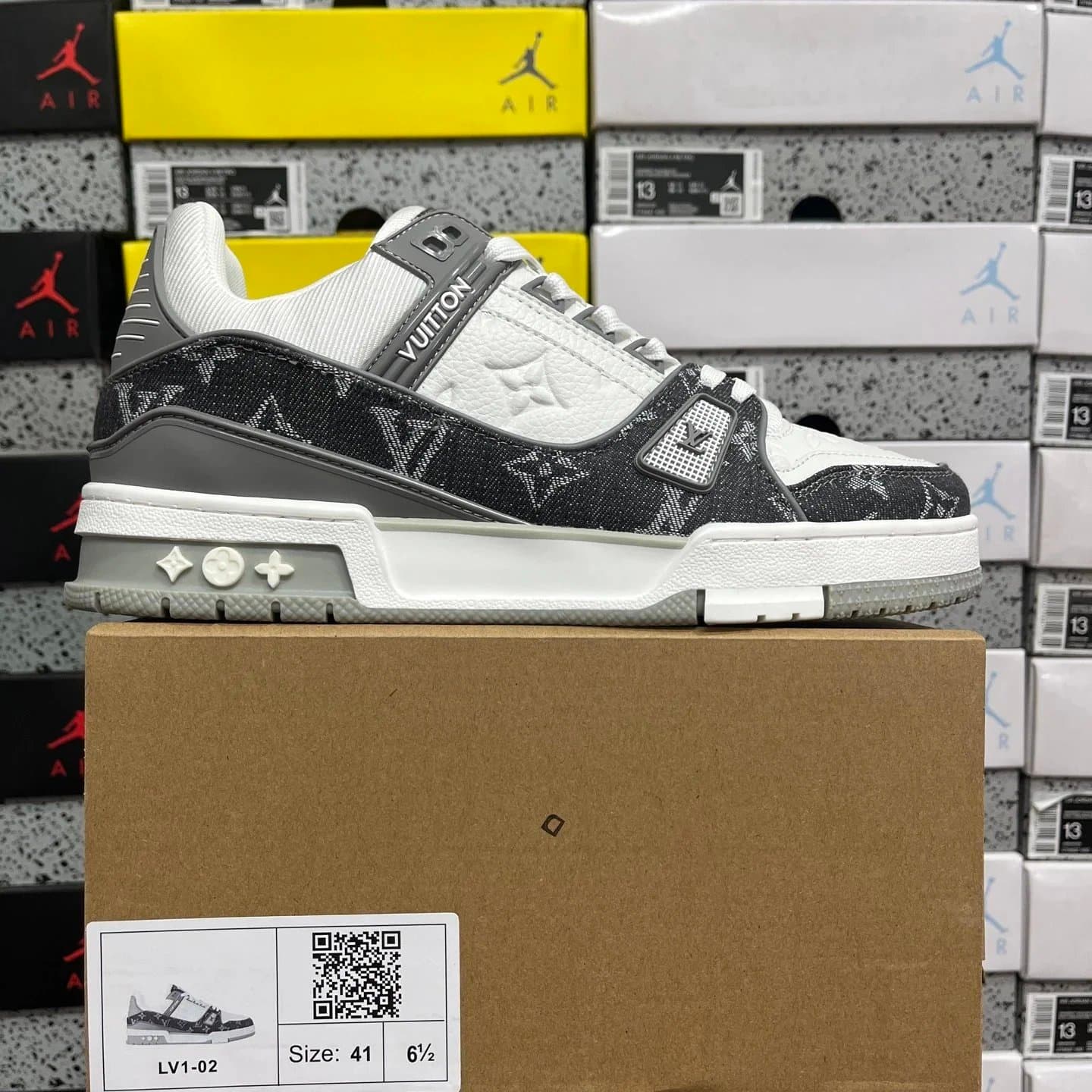 Louis Vuitton × Jordan LV Trainer Monogram Denim