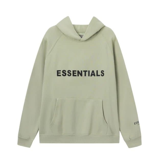 Fear of God Essentials Hoodie Essentials Logo — Matcha green padded