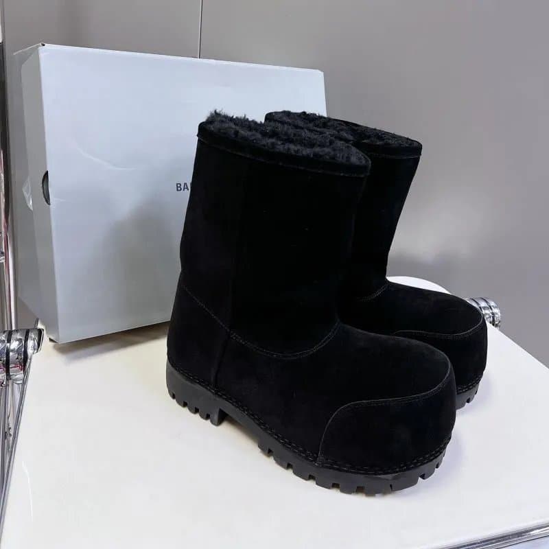 Balenciaga Chunky Boot Faux Shearling Lined