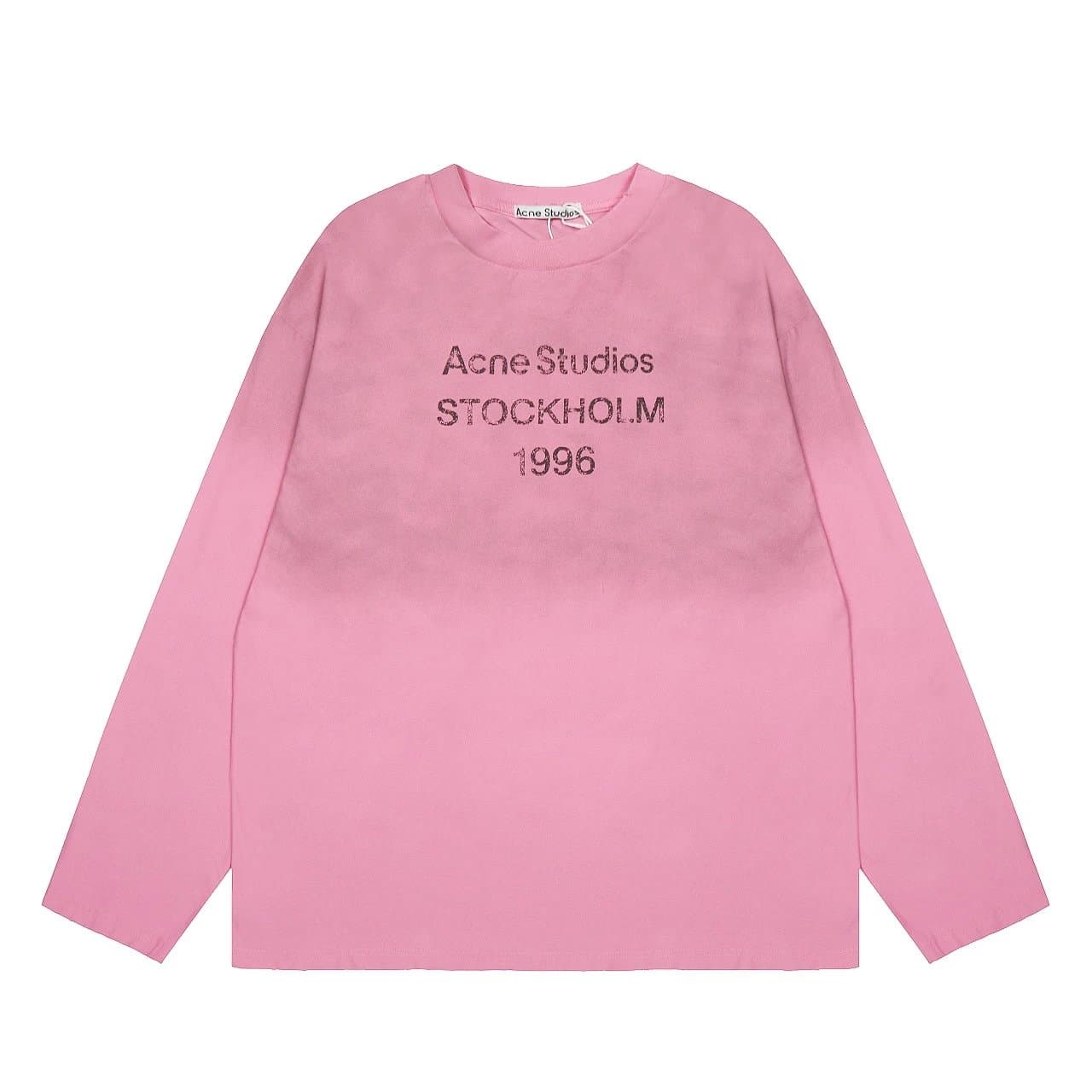 Acne Studios Long-Sleeve Crewneck Script Logo — 18