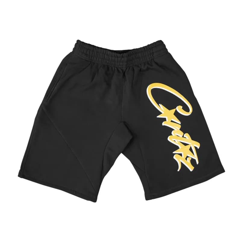 Travis Scott Cactus Jack Shorts Gold Script Logo