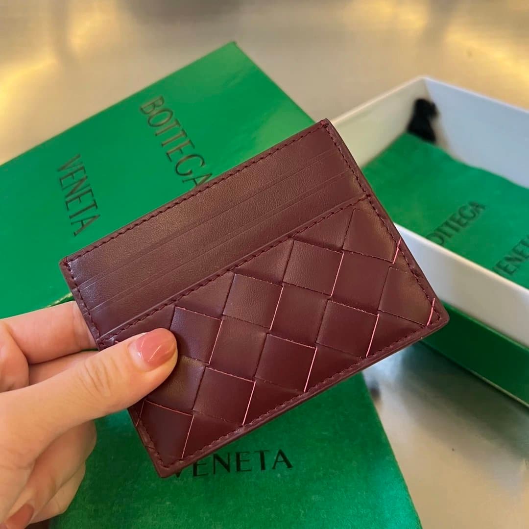 Bottega Veneta Intrecciato Card Holder Woven Leather