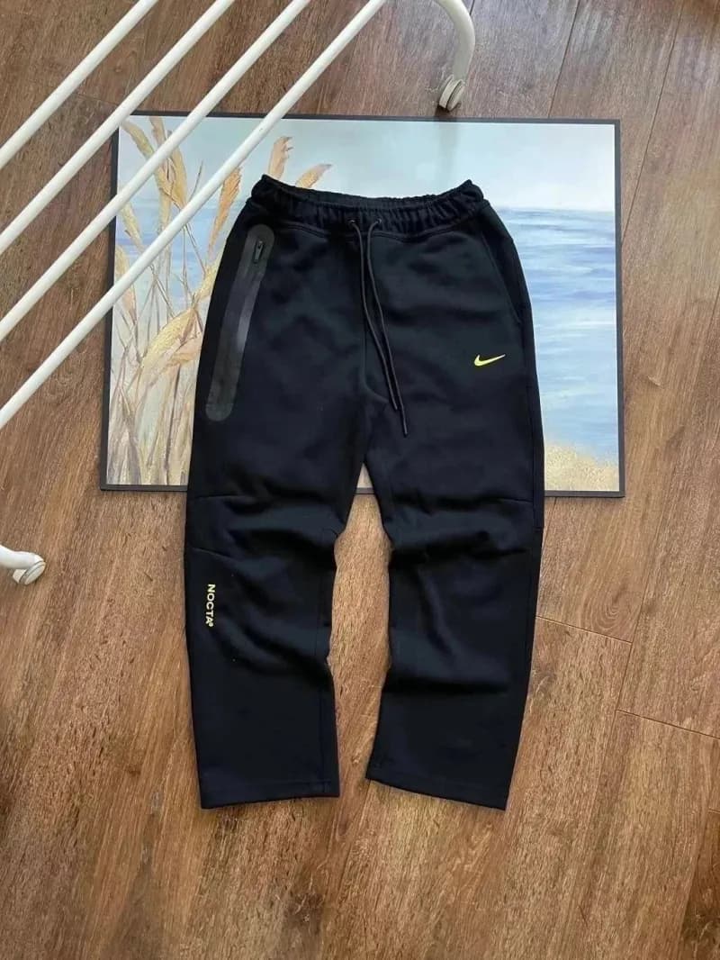 Nike Nocta Tech Fleece Set Black with Volt Swoosh — 4