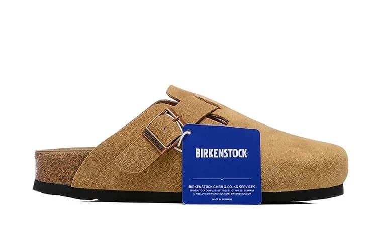 Birkenstock Boston Suede — 土黄色
