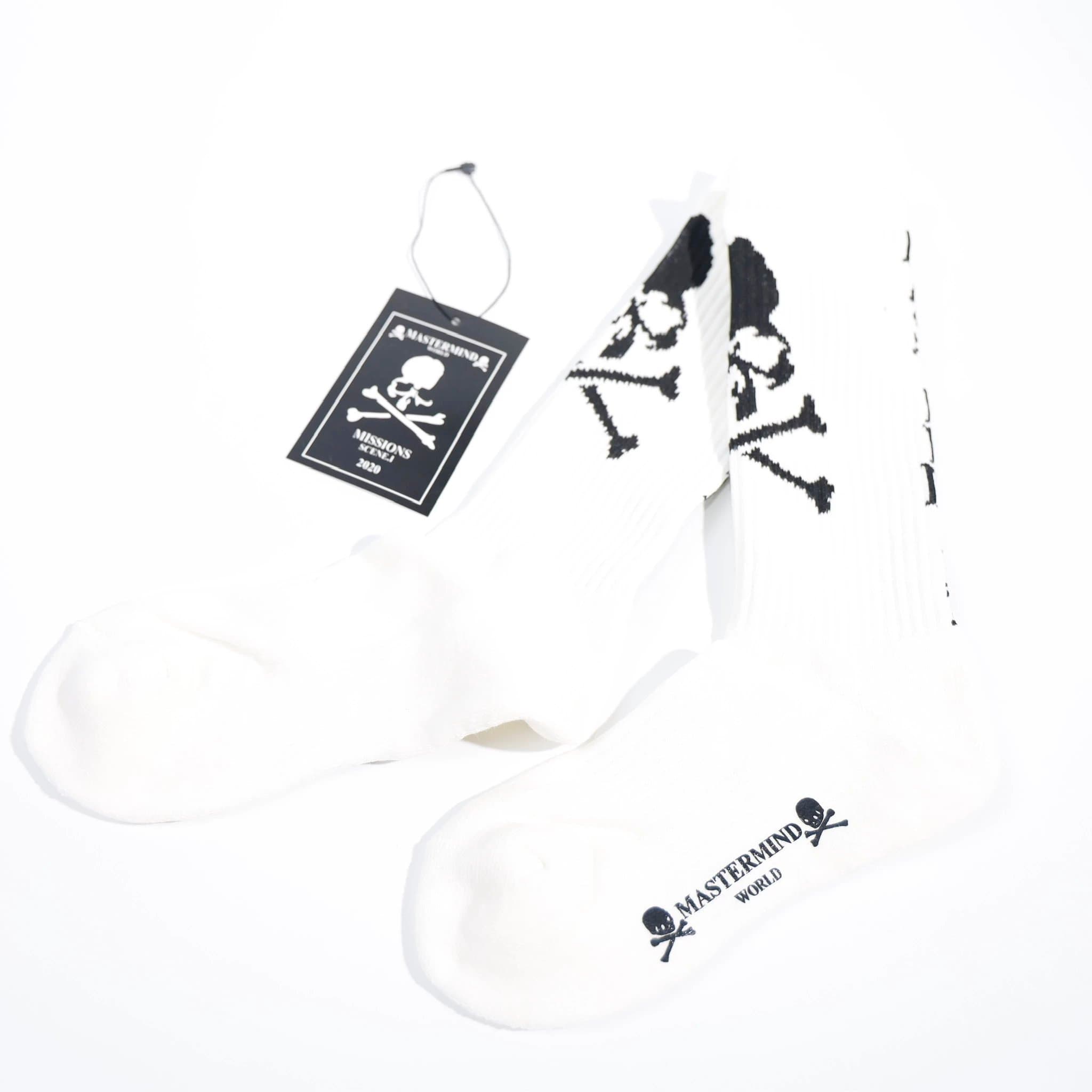 Mastermind Japan Skull Socks Skull & Crossbones — 新款 高帮 白色