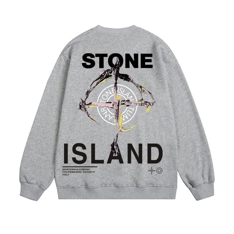 Stone Island Crewneck Sweatshirt Compass Patch — S13