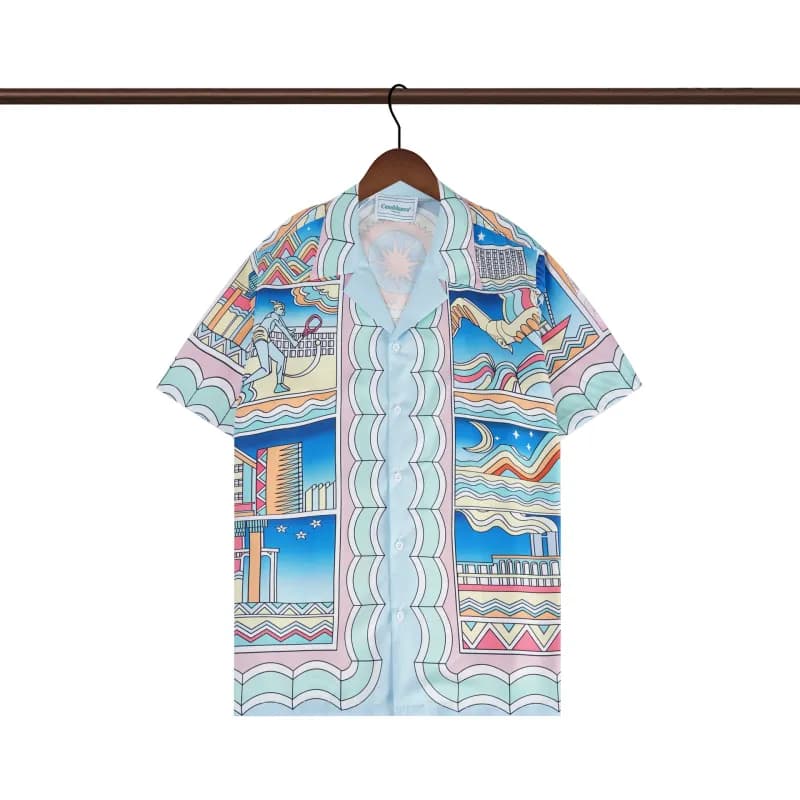 Striped Shorts Multicolor Vertical Stripe — Q192 Figure