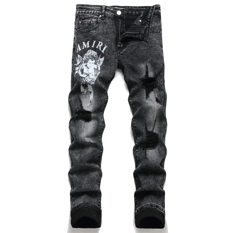 Amiri Distressed Jeans IRI Patch — 38